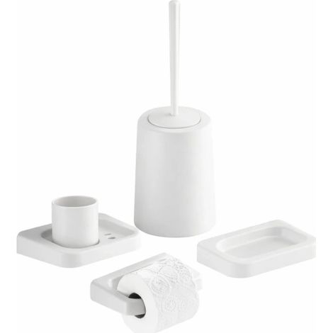 Set 4 accessori bagno serie Darios,resina termoindurente GEDY