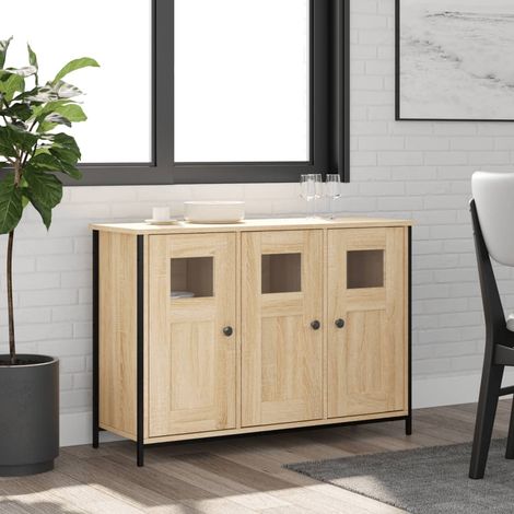Buffet，Meuble de Rangement，Bahut pour Salon, Salle à Manger, Cuisine chêne sonoma 100x35x70 cm bois d'ingénierie CFW191188 (1/5)