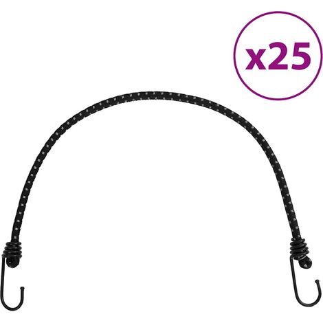 Gummiseile Reflektierend mit Haken 25 Stk. 59 cm