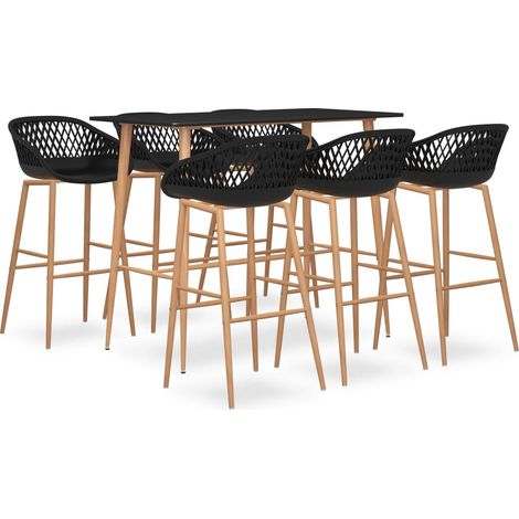 7-tlg. Bar-Set Schwarz