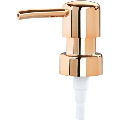 (Or Rose)Tête de pompage de rechange pour distributeur de savon noir rond, pompe à savon de rechange pour distributeur de savon, en matière synthétique, pour filetage de diamètre 28 mm (1/4)