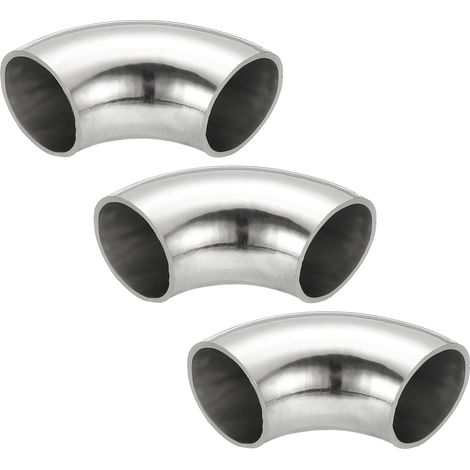 3pcs Coude En Acier Tuyau Coudé en Acier Inoxydable à 90° 25mm OD (1/5)