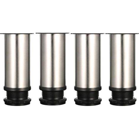 Pieds Réglables 120 mm pour Armoire et Meuble,Acier Inoxydable Brossé,Vis Incluses (1/5)