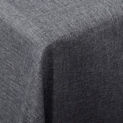 WOLTU Tischdecke Tischtuch Leinendecke Leinen Optik Lotuseffekt Grau pflegeleicht abwaschbar Fleckschutz schmutzabweisend Farbe und Größe wählbar Eckig 130x220 cm