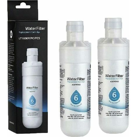 Tigrezy 2pcs LT1000P Filtre À Eau pour Réfrigérateur ADQ747935, Remplacement pour LT1000P/PC/PCS, MDJ64844601, ADQ74793501, ADQ7479350 (1/5)