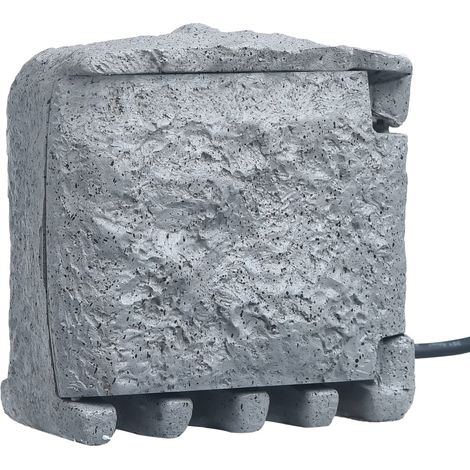 INLIFE 4 prises de jardin imperméables Résine tressée Gris (1/5)