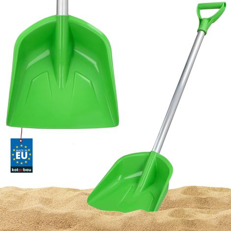 KOTARBAU® Pelle Enfant 71 cm, Pelle à Sable, avec Manche en Aluminium, Pelle à neige, Outil de Jardin pour Enfants, PVC, Léger et Pratique, Vert (1/5)