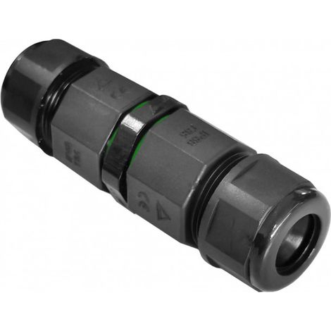Manchon de raccordement étanche avec connecteurs rapide - IP68 - Noir (1/2)