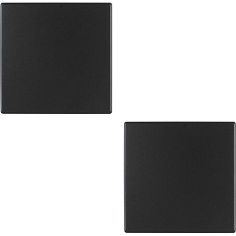 Lot de 2 plaques murales blanches de 8,6 x 8,6 cm, en plastique, sans vis, double plaque murale blanche, couvercle de prise de courant pour prises ou interrupteurs non (1/5)