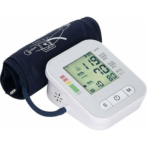 Tensiomètre Automatique - Écran LCD - Mesure Systolique Diastolique Et Pouls - Pompe À Plaque Vibrante - Capteur De Pression À Semi-Conducteur - Pour Adulte - 1 Pièce