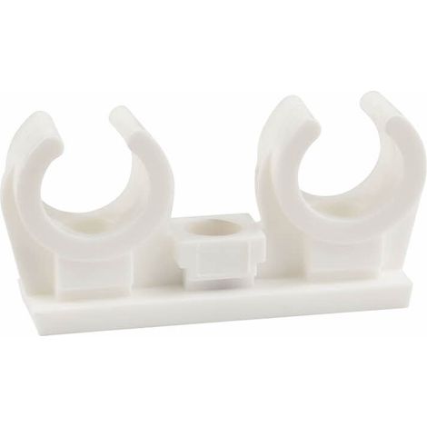 Clip de nylon doble con inserto de latón M6 12 - Caja de 50