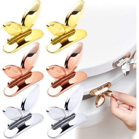 Alzatore per sedile WC da 6 pezzi, maniglia per coperchio WC, rialzo per sedile WC, accessori per WC, copri sedile WC, maniglia per sedile WC, ausilio per sollevare il coperchio del WC, bagno (1/5)