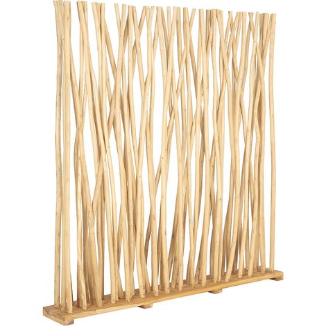 Divisorio in legno di teak - L. 170 x P. 25 x H. 180 cm Naturale - GAYANA