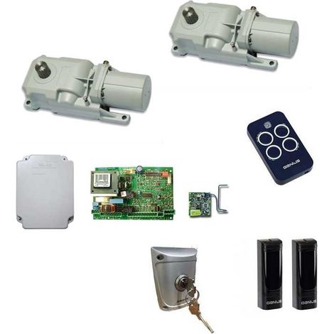 Genius – 5170208 Kit de motorisation de portail – Moteur enterré – Charge maximale 400kg – Longueur de vantail 2.5m – Tension 230V (1/2)