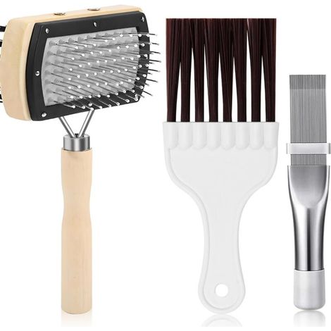 Brosse de nettoyage pour condenseur de climatiseur, brosse pour dépoussiérer le condenseur de réfrigérateur, poils longs et souples pour le nettoyage des évaporateurs de climatiseurs et de réfrigérate (1/4)