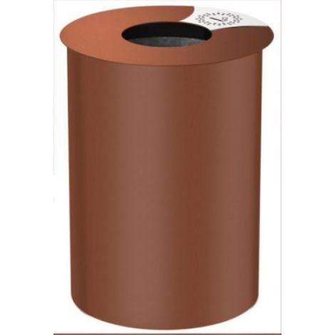 Corbeille sur pied Urbis - 60l - effet Corten (aspect acier rouillé)
