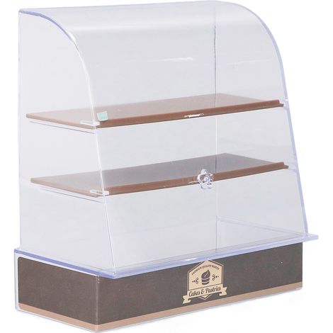 1:12 Puppenhaus-Kuchenschrank DIY Miniatur-Bäckerei Dessertvitrine Modell Puppenhauszubehör Kaffee (1/5)