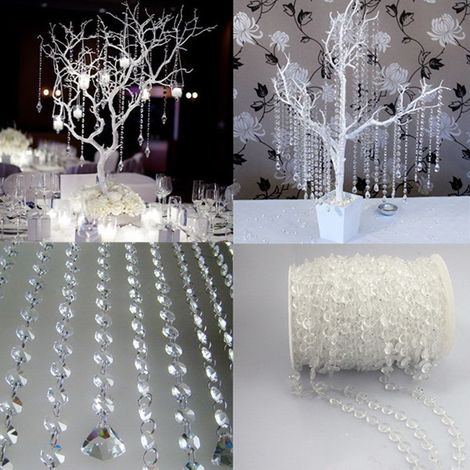 Chaîne pendentif décoration accessoire pour mariage anniversaire fête en acrylique 10 - design moderne, pour la maison (1/5)