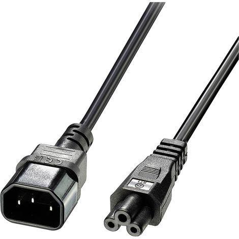 Cavo di alimentazione senza piombo Lindy da 3 m, da C5 a C14, codice 30342 (1/5)