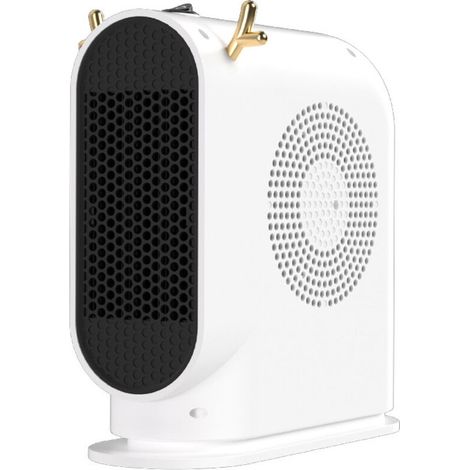 Chauffage d'appoint pour utilisation intérieure – Chauffage de bureau électrique avec fond stable  Chauffage avec protection contre la surchauffe pour un chauffage sûr au bureau (blanc) (1/5)