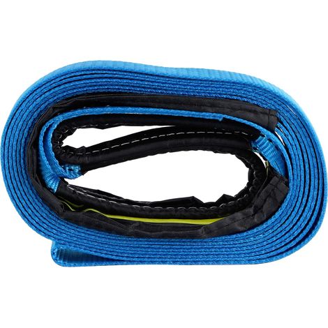 Kit de sangle de remorquage 5m/16,4ft, résistance à la rupture 8 tonnes, corde de treuil, anneaux en D, avec sac de rangement (1/5)