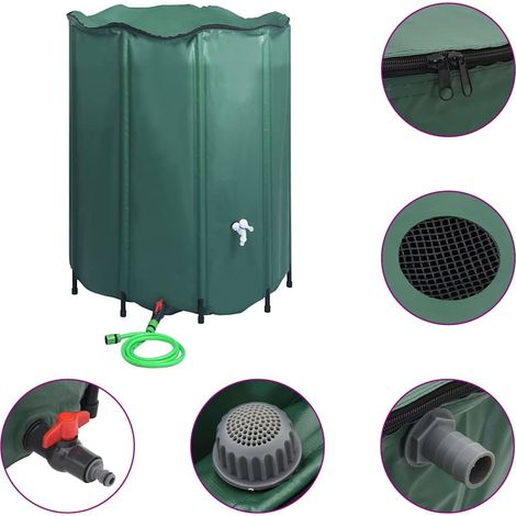 Maison Exclusive - Depósito de agua de lluvia plegable con espita
