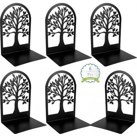 Serre-livres 6 pièces, serre-livres, serre-livres pour étagères, serre-livres robustes, serre-livres noirs pour bibliothèques, bureaux, écoles, librairies (1/5)