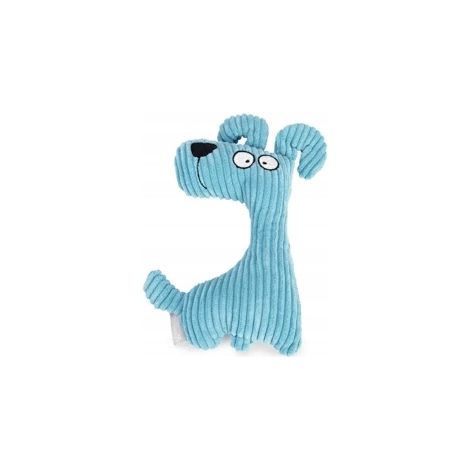 Beeztees Plüschtier für Hunde, blauer Hund, 23 cm, 1 Stück.