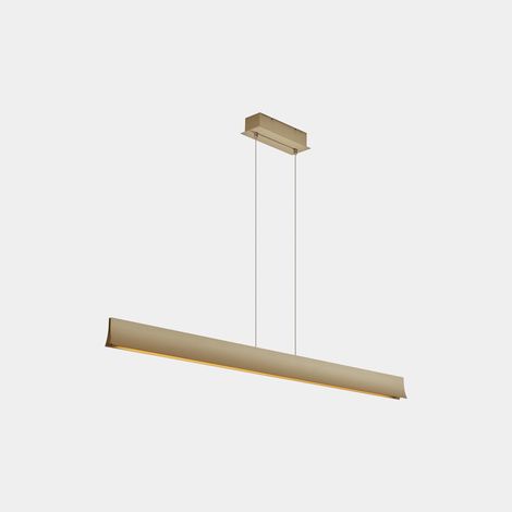 Leds-C4 Bravo - Barra de luz LED para colgar en el techo, color dorado pintado (1/4)