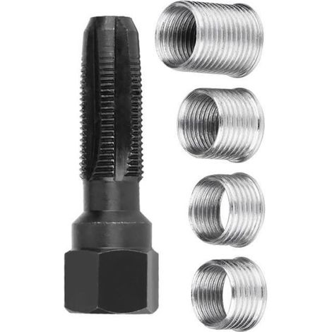 Taraud - Re-filetage Bougie Allumage - Acier Au Carbone Trempé - Pour Réparation Filetage M14 - Lot de 5 Pièces (1/3)