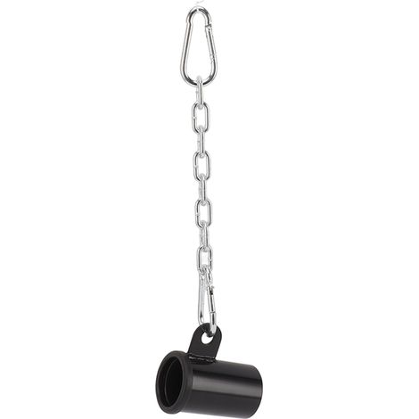 Barre de Traction T avec Chaîne et Mousqueton pour Abdominaux et Dos, Poignée Réglable pour Entraînement à Domicile (1/5)