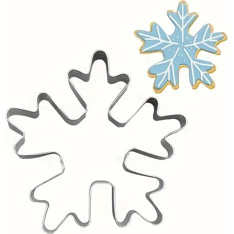 Einteilige Schneeflocken-Keksform aus Edelstahl – aufwendiges Weihnachts- und Wintermotiv, perfekt für festliche, glasierte Kekse, robuste Backform, Weihnachtskeksform