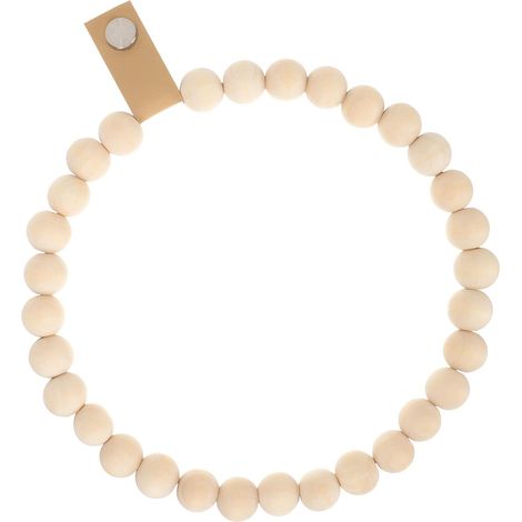 Porte-Serviettes Mural en Bois Khaki Style Bohémien, Anneau Pratique et Résistant pour Salle de Bain, Décoration Maison Élégante et Fonctionnelle (1/5)