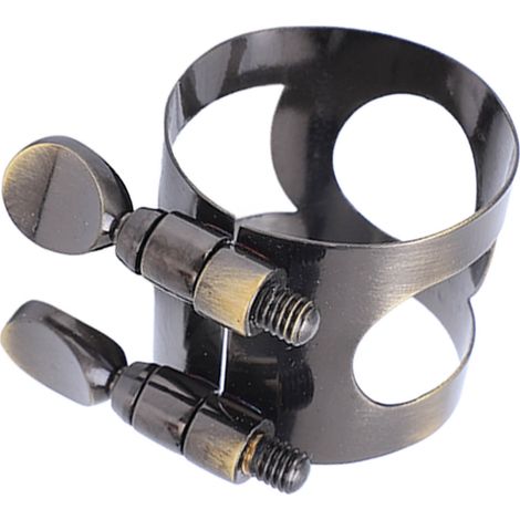 Attache bec saxophone alto, clip métallique bronze vintage, accessoire musique (1/5)