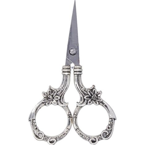 Vintage-Blumenschere-Set für DIY-Stickereien im europäischen Retro-Stil in Silber (1/5)