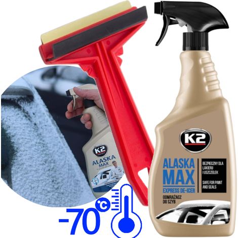 K2 Alaska MAX 700ML Scheibenenteiser + Messingschaber M575 (1/5)