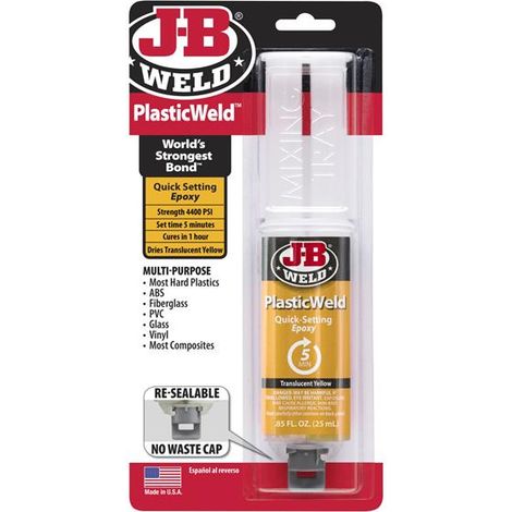 J-B Weld 50132UK PlasticWeld Epoxy Syringe 25ml JBW50132UK