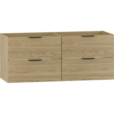 Waschtischunterschrank 120cm Astrid mit 4 Schubladen, Holzoptik