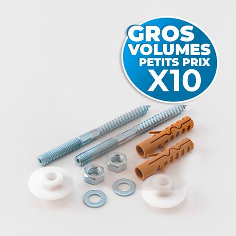 Mungo lot de 10 Kits de montage pour lavabo, M10x120mm H12 (SADAUM-GVP10) (1/3)