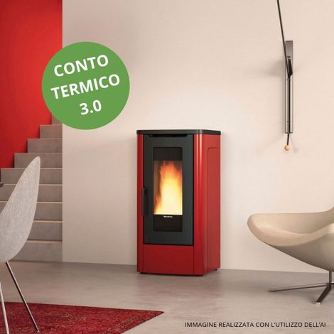 STUFA PELLET VENTIL 10KW DAHIANA AD BORDEAUX V6 (1/5)