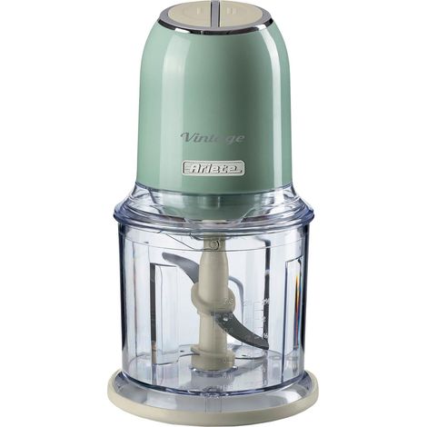 Ariete 438/04 Vintage Mini Chopper, 400W, 600ml Graduated Beaker, 2 Speeds, Stainless Steel Blades, Green (1/3)