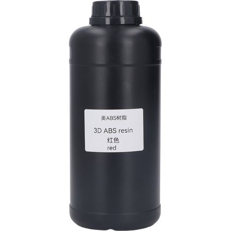 Résine photopolymère UV 3D, durcissement rapide, faible retrait, haute résistance, 1000 ml, rouge, pour impression précise (1/5)