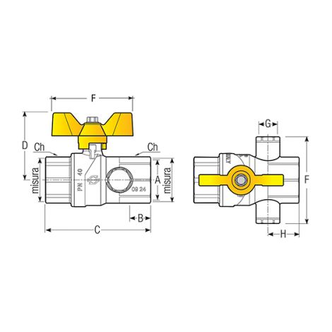 Vanne de régulation de gaz de coussinet sphérique 3/4 F