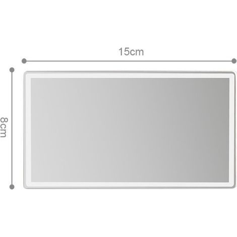 Miroir de Maquillage de Voiture,Miroir Pare Soleil Voiture,Miroir de Courtoisie de Pare-Soleil,Miroir Pare-Soleil en Acier Inoxydable,Miroir Maquillage (150 80mm) (1/3)