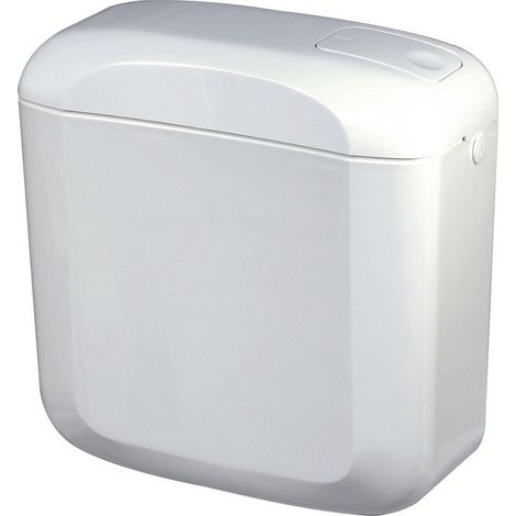 Regiplast – Réservoir de chasse d'eau 9L – Chasse réglable 6/9L – Commande mécanique simple débit – Intérieur anti-condensation – Robinet flotteur silencieux