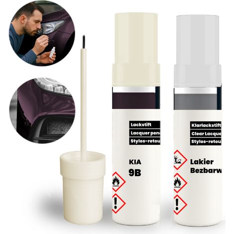 Kit ritocco KIA 9B 2 in 1: Vernice di base + Vernice trasparente con pennello (1/5)