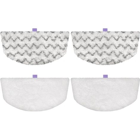 Lot de 4 lingettes de rechange réutilisables pour balai vapeur, pour le nettoyage à sec et humide – compatibles avec les modèles Bissell Powerfresh des séries 1940, 1806, 1544, 1440, 2075, 2685 et 281 (1/5)