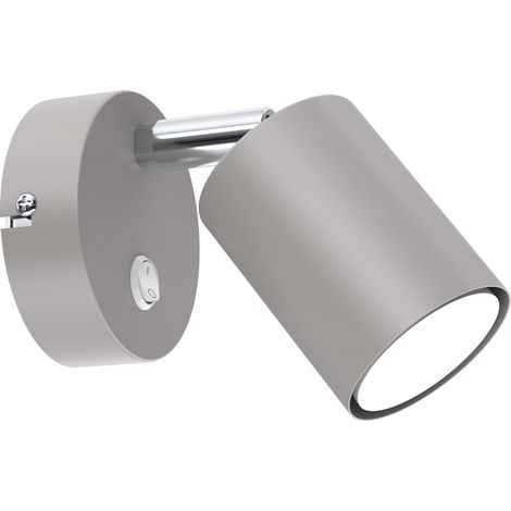 Applique murale orientable avec interrupteur GU10 8W Fun Luminex grise (1/5)