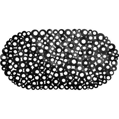 Anillo antideslizante para alfombrilla de baño de 69 x 38 cm con ventosas, color negro. (1/3)