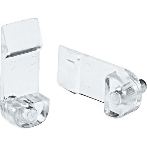 soporte estante yuka sp19. plástico y acero. zincado transparente. clip gancho. embutir. diámetro 5mm
